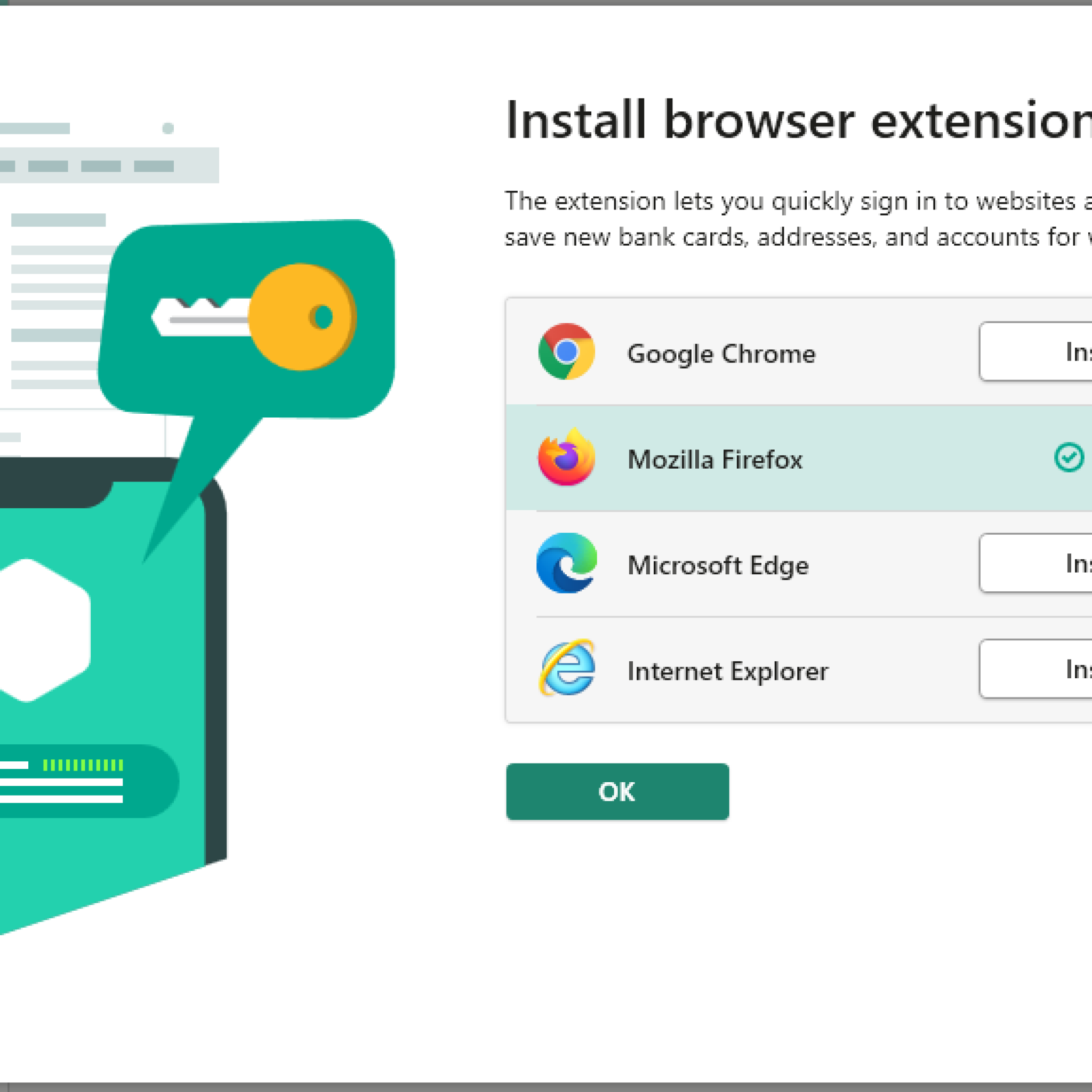 kaspersky password manager extension chrome