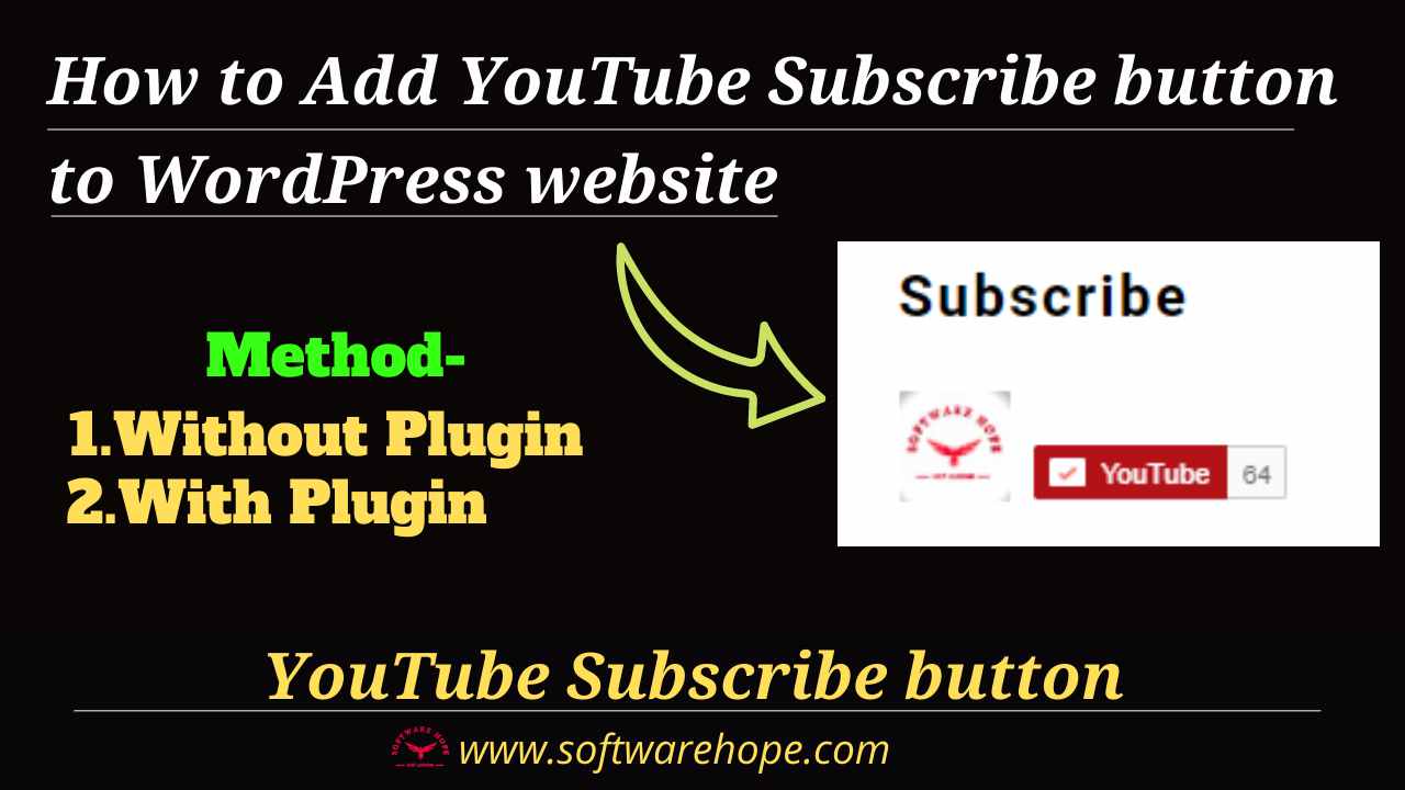 How To Add Youtube Subscribe Button To Your WordPress Site